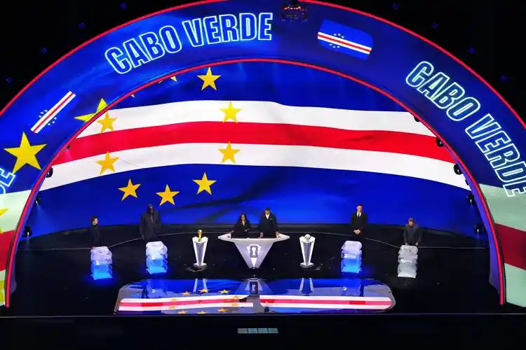 Group stage draw ceremony with bright lights